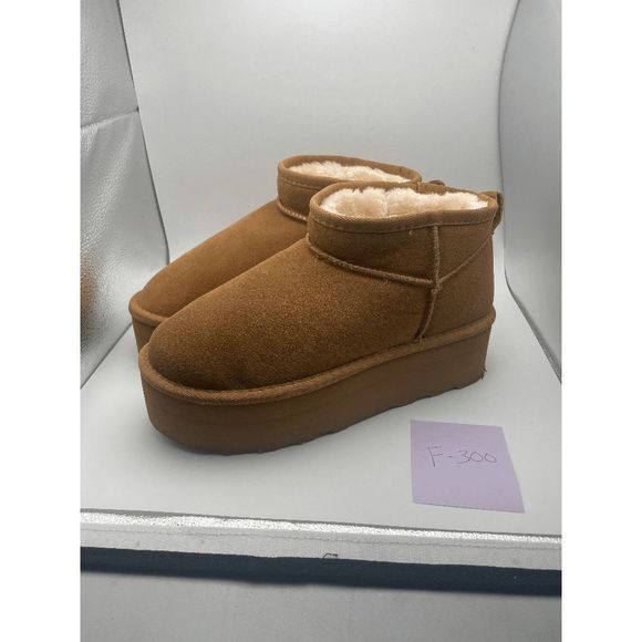 CUSHIONAIRE Women's COZY Genuine Suede pull on platform boot, Chestnut 8 - Picture 2 of 6